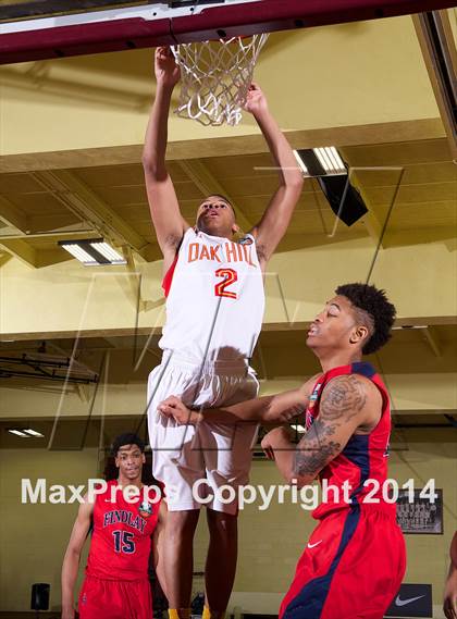 Thumbnail 1 in Oak Hill Academy vs. Findlay Prep (Dick's Sporting Goods National Tournament) photogallery.
