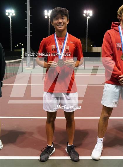 Thumbnail 2 in The Woodlands vs Memorial (UIL 6A Team Tennis Semifinal) photogallery.