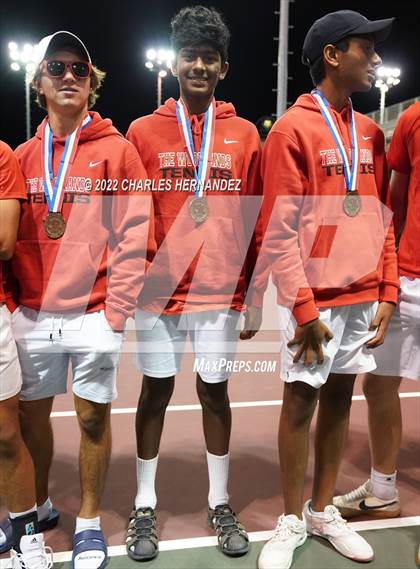 Thumbnail 3 in The Woodlands vs Memorial (UIL 6A Team Tennis Semifinal) photogallery.