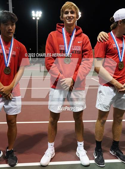 Thumbnail 3 in The Woodlands vs Memorial (UIL 6A Team Tennis Semifinal) photogallery.