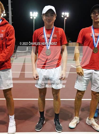 Thumbnail 2 in The Woodlands vs Memorial (UIL 6A Team Tennis Semifinal) photogallery.