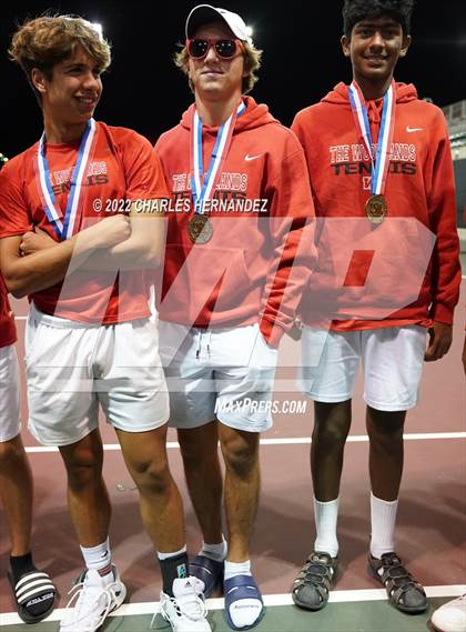 Thumbnail 2 in The Woodlands vs Memorial (UIL 6A Team Tennis Semifinal) photogallery.