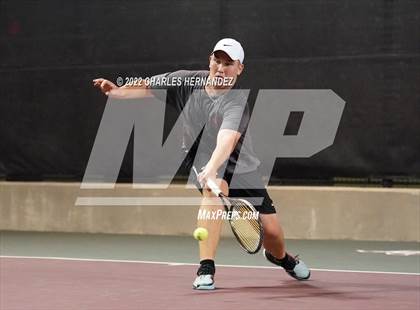Thumbnail 3 in The Woodlands vs Memorial (UIL 6A Team Tennis Semifinal) photogallery.