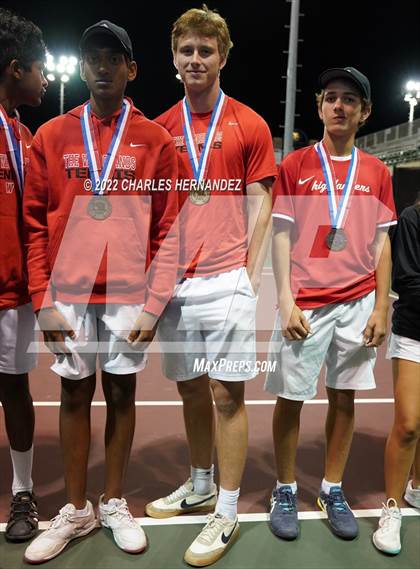 Thumbnail 2 in The Woodlands vs Memorial (UIL 6A Team Tennis Semifinal) photogallery.