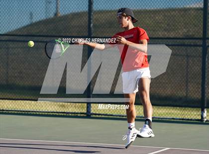 Thumbnail 1 in The Woodlands vs Memorial (UIL 6A Team Tennis Semifinal) photogallery.