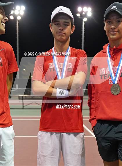 Thumbnail 1 in The Woodlands vs Memorial (UIL 6A Team Tennis Semifinal) photogallery.