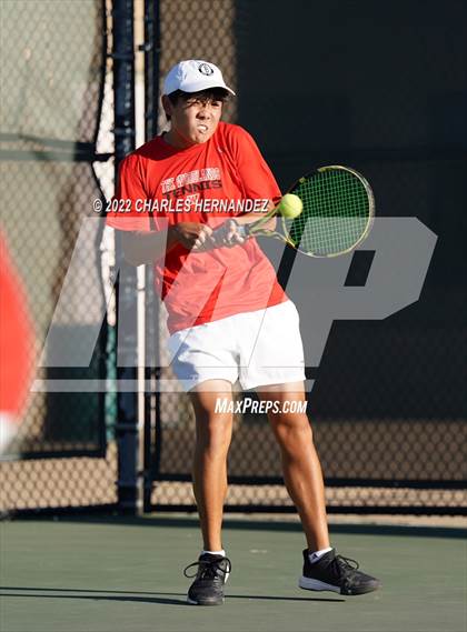 Thumbnail 3 in The Woodlands vs Memorial (UIL 6A Team Tennis Semifinal) photogallery.