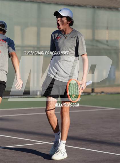 Thumbnail 1 in The Woodlands vs Memorial (UIL 6A Team Tennis Semifinal) photogallery.