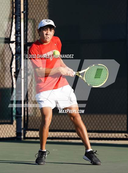 Thumbnail 2 in The Woodlands vs Memorial (UIL 6A Team Tennis Semifinal) photogallery.