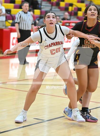 Thumbnail 2 in Chaparral vs. Salpointe Catholic (Hoophall West Invitational)  photogallery.