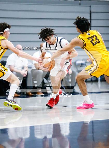 Thumbnail 1 in Crespi @ Maranatha (21st Annual Rose City Roundball Classic. Semi Final) photogallery.