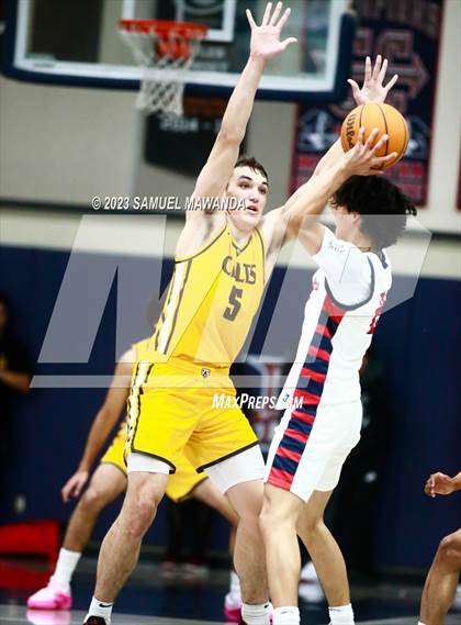 Thumbnail 2 in Crespi @ Maranatha (21st Annual Rose City Roundball Classic. Semi Final) photogallery.