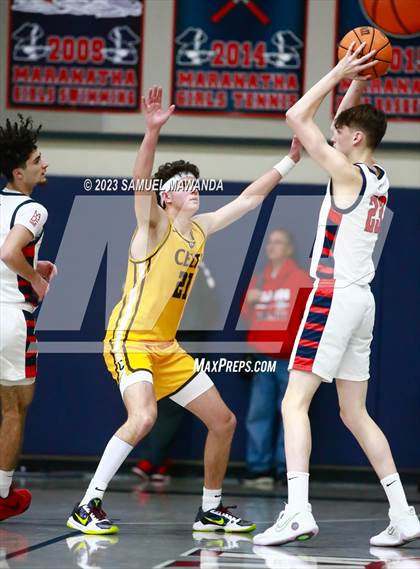 Thumbnail 3 in Crespi @ Maranatha (21st Annual Rose City Roundball Classic. Semi Final) photogallery.