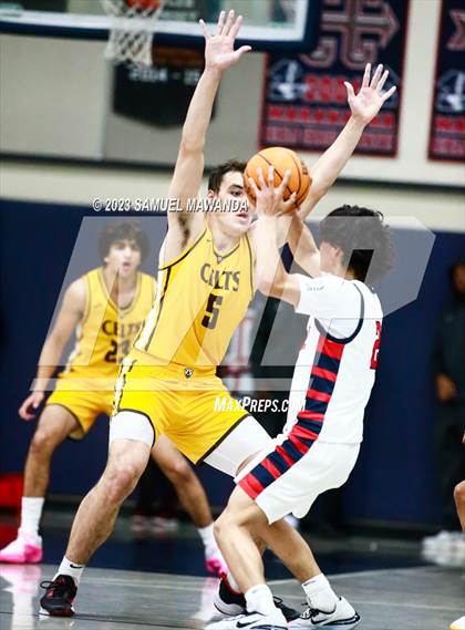 Thumbnail 1 in Crespi @ Maranatha (21st Annual Rose City Roundball Classic. Semi Final) photogallery.