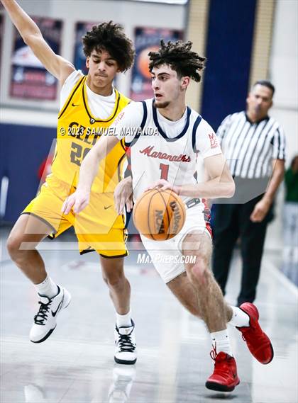 Thumbnail 1 in Crespi @ Maranatha (21st Annual Rose City Roundball Classic. Semi Final) photogallery.