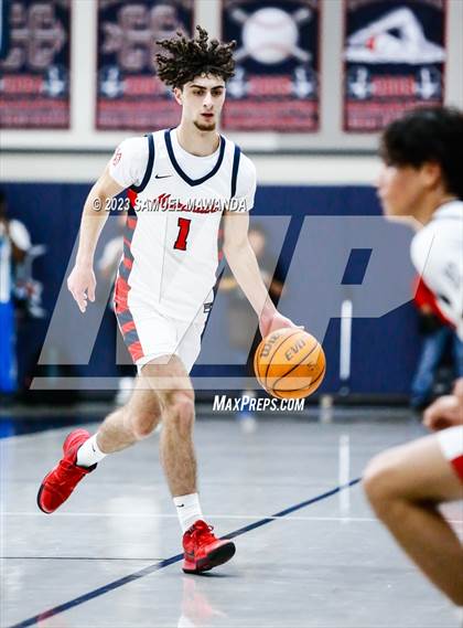 Thumbnail 1 in Crespi @ Maranatha (21st Annual Rose City Roundball Classic. Semi Final) photogallery.