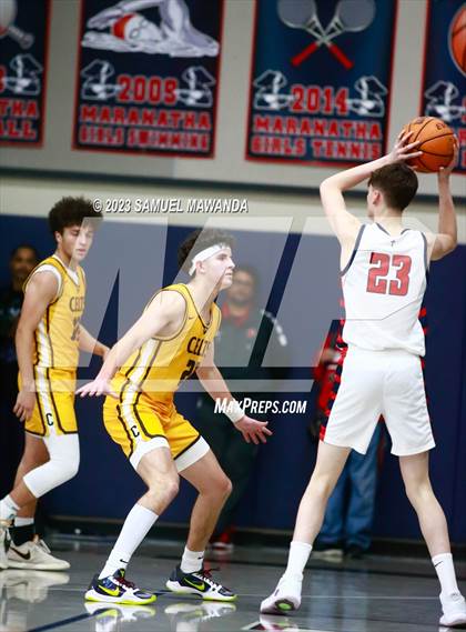 Thumbnail 1 in Crespi @ Maranatha (21st Annual Rose City Roundball Classic. Semi Final) photogallery.