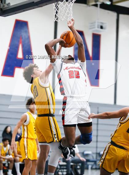Thumbnail 1 in Crespi @ Maranatha (21st Annual Rose City Roundball Classic. Semi Final) photogallery.