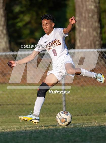 Thumbnail 2 in Lumberton vs St. Pauls (Robeson Cup Soccer Tournament - Semifinal) photogallery.