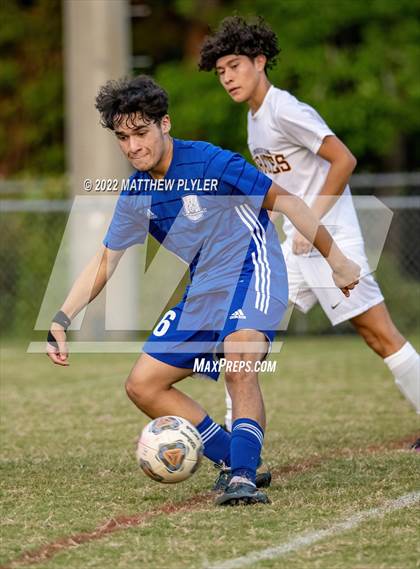 Thumbnail 1 in Lumberton vs St. Pauls (Robeson Cup Soccer Tournament - Semifinal) photogallery.
