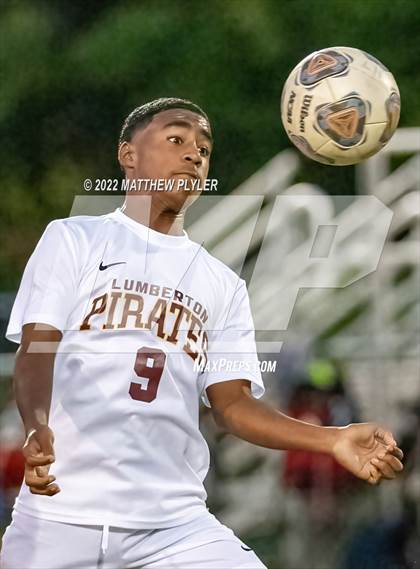 Thumbnail 2 in Lumberton vs St. Pauls (Robeson Cup Soccer Tournament - Semifinal) photogallery.