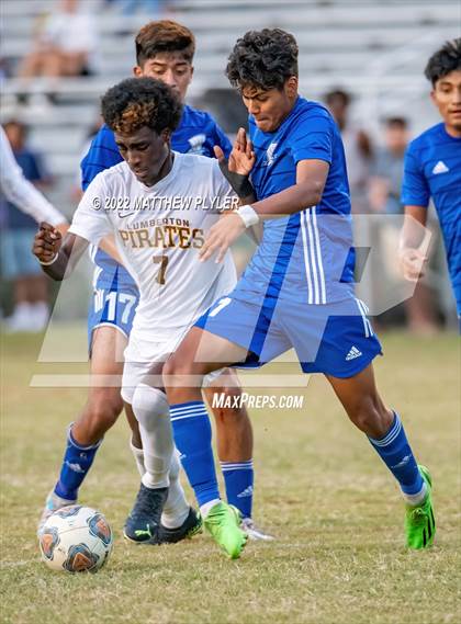 Thumbnail 3 in Lumberton vs St. Pauls (Robeson Cup Soccer Tournament - Semifinal) photogallery.