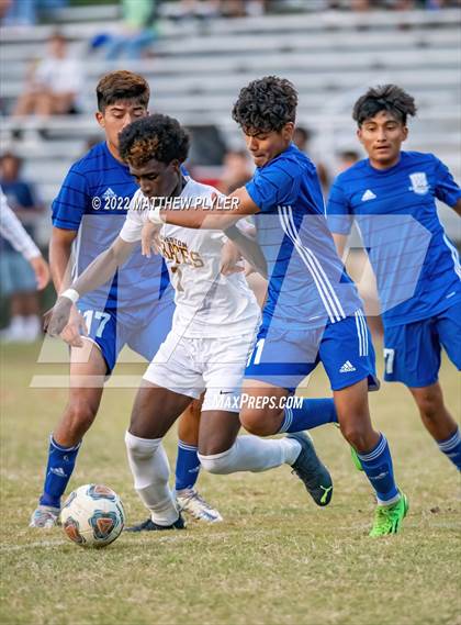 Thumbnail 2 in Lumberton vs St. Pauls (Robeson Cup Soccer Tournament - Semifinal) photogallery.