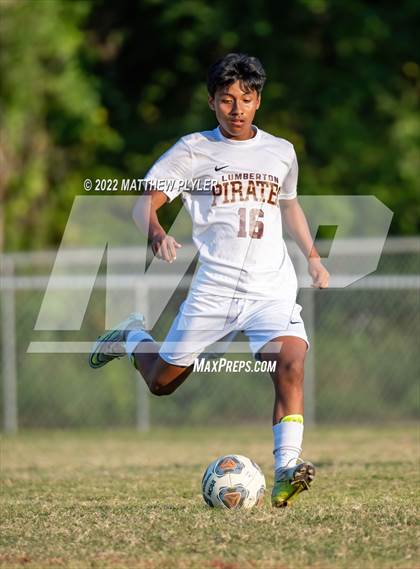 Thumbnail 1 in Lumberton vs St. Pauls (Robeson Cup Soccer Tournament - Semifinal) photogallery.