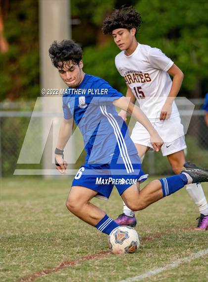 Thumbnail 3 in Lumberton vs St. Pauls (Robeson Cup Soccer Tournament - Semifinal) photogallery.