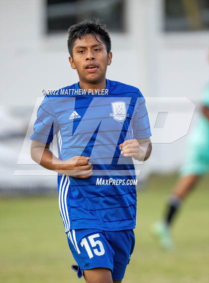 Thumbnail 2 in Lumberton vs St. Pauls (Robeson Cup Soccer Tournament - Semifinal) photogallery.