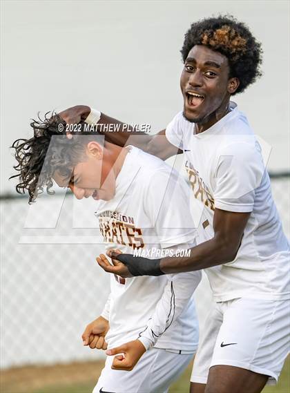 Thumbnail 2 in Lumberton vs St. Pauls (Robeson Cup Soccer Tournament - Semifinal) photogallery.