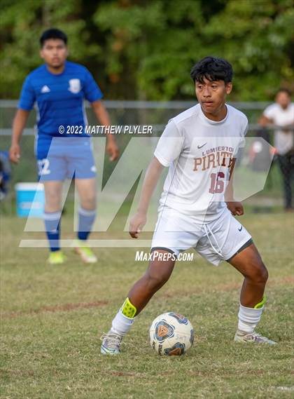 Thumbnail 1 in Lumberton vs St. Pauls (Robeson Cup Soccer Tournament - Semifinal) photogallery.