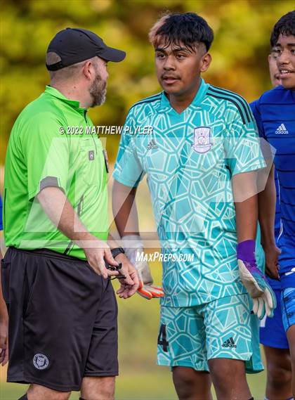 Thumbnail 1 in Lumberton vs St. Pauls (Robeson Cup Soccer Tournament - Semifinal) photogallery.