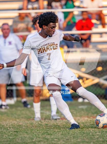 Thumbnail 3 in Lumberton vs St. Pauls (Robeson Cup Soccer Tournament - Semifinal) photogallery.