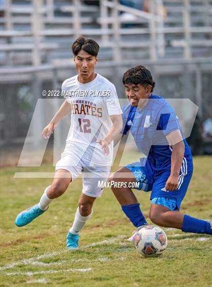 Thumbnail 3 in Lumberton vs St. Pauls (Robeson Cup Soccer Tournament - Semifinal) photogallery.