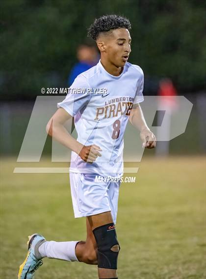 Thumbnail 2 in Lumberton vs St. Pauls (Robeson Cup Soccer Tournament - Semifinal) photogallery.