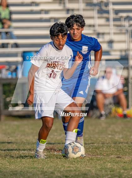 Thumbnail 1 in Lumberton vs St. Pauls (Robeson Cup Soccer Tournament - Semifinal) photogallery.