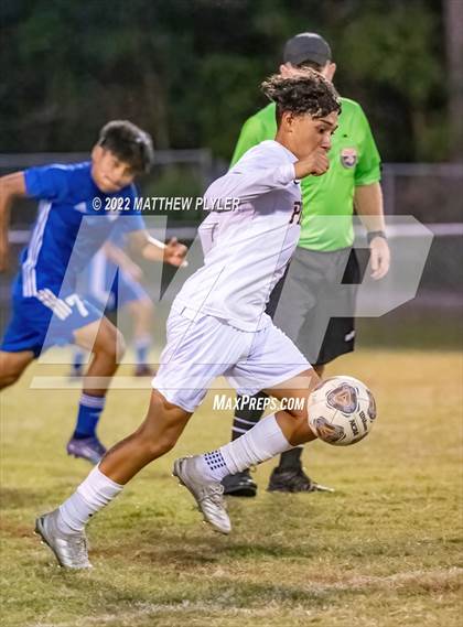 Thumbnail 2 in Lumberton vs St. Pauls (Robeson Cup Soccer Tournament - Semifinal) photogallery.