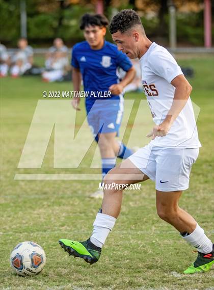 Thumbnail 1 in Lumberton vs St. Pauls (Robeson Cup Soccer Tournament - Semifinal) photogallery.