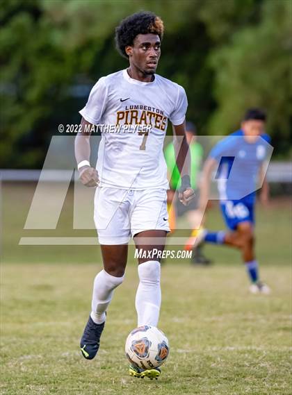 Thumbnail 3 in Lumberton vs St. Pauls (Robeson Cup Soccer Tournament - Semifinal) photogallery.