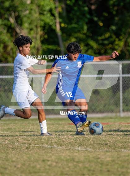 Thumbnail 3 in Lumberton vs St. Pauls (Robeson Cup Soccer Tournament - Semifinal) photogallery.