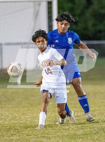 Thumbnail 3 in Lumberton vs St. Pauls (Robeson Cup Soccer Tournament - Semifinal) photogallery.