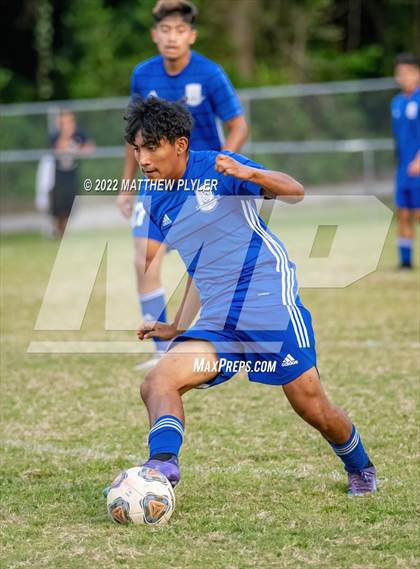 Thumbnail 1 in Lumberton vs St. Pauls (Robeson Cup Soccer Tournament - Semifinal) photogallery.