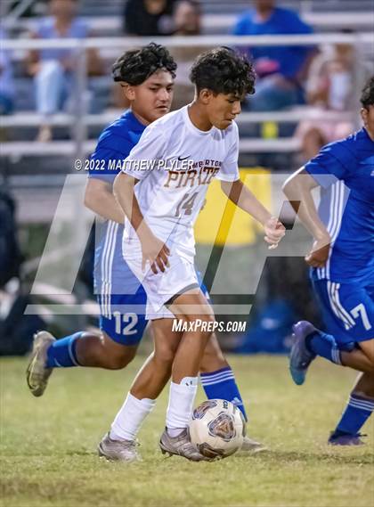 Thumbnail 1 in Lumberton vs St. Pauls (Robeson Cup Soccer Tournament - Semifinal) photogallery.