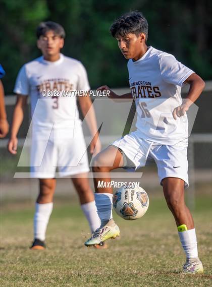 Thumbnail 2 in Lumberton vs St. Pauls (Robeson Cup Soccer Tournament - Semifinal) photogallery.
