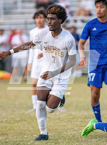 Thumbnail 1 in Lumberton vs St. Pauls (Robeson Cup Soccer Tournament - Semifinal) photogallery.
