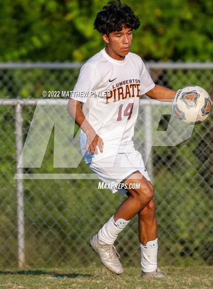 Thumbnail 1 in Lumberton vs St. Pauls (Robeson Cup Soccer Tournament - Semifinal) photogallery.