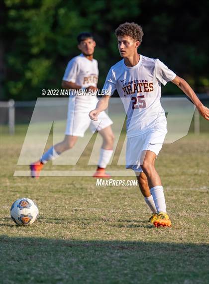 Thumbnail 3 in Lumberton vs St. Pauls (Robeson Cup Soccer Tournament - Semifinal) photogallery.