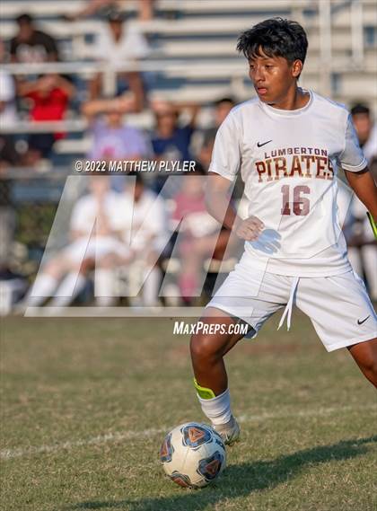 Thumbnail 3 in Lumberton vs St. Pauls (Robeson Cup Soccer Tournament - Semifinal) photogallery.