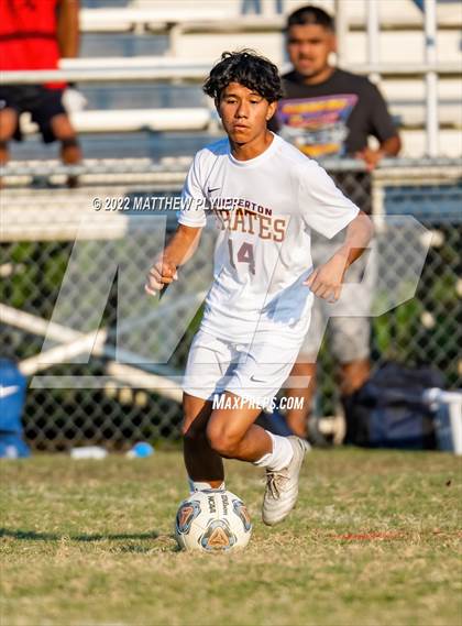 Thumbnail 2 in Lumberton vs St. Pauls (Robeson Cup Soccer Tournament - Semifinal) photogallery.